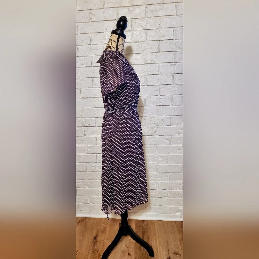 NWT JBS women plum polka dot midi dress size 14 W - Picture 9 of 11